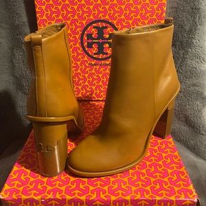 Tory Burch, Leather, Gabrielle Bootie, Royal Tan, Size 10 Women’s
